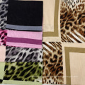 Leopard Pattern Splicing Printed 100% Rayon Cloth